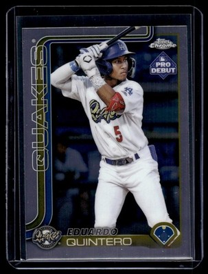 2025 Topps Pro Debut Chrome Eduardo Quintero Rancho Cucamonga Quakes #PDC-197