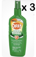 Lot of 3 OFF Deep Woods INSECT REPELLENT VII Spray For Mosquitos, Ticks 6 oz