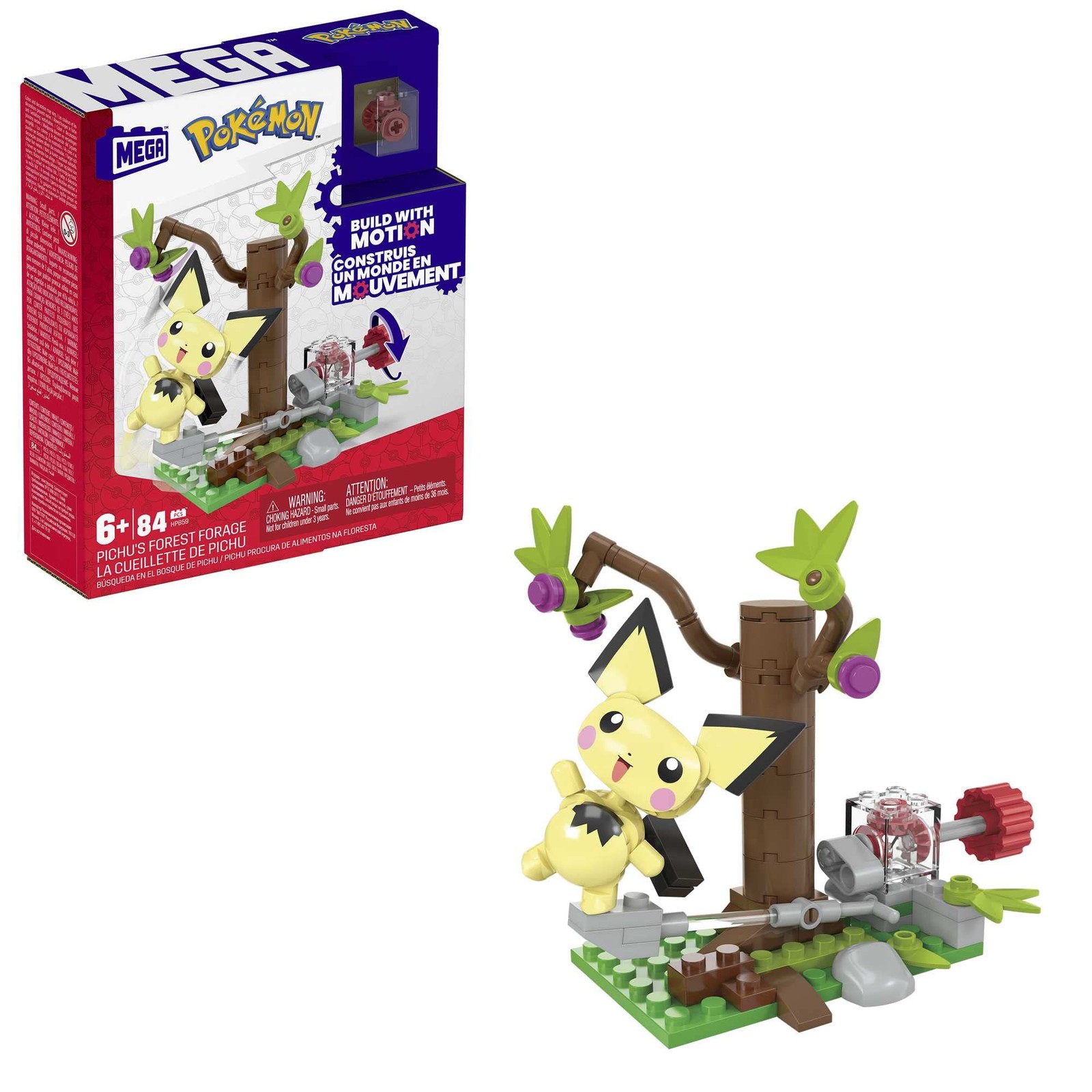 MEGA Pokmon Action Figure Building Toys Set Pichus Forest Forage with 84 Piec 4290₽