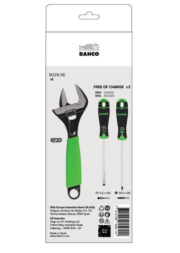Bahco 9029-XE grün ERGO verstellbarer Schraubenschlüssel 6" breite Öffnung 32 mm limitierte Auflage - Bild 4 von 9
