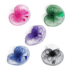 Elegant Feather Fascinator Hat Headwear For Women TeaParty Event Hair Accessory