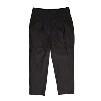 Dazz Cropped Pants Size L Black High Waist Tapered Leg Career Casual
