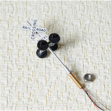 4 x HO scale model railroad grade crossing signal LED made 2 tracks CS4