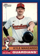 2025 Topps Heritage High Number #630 Kyle Manzardo Dark Blue Border - BK395