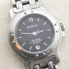 Armitron Durasteel 25/6169 All Sport Quartz Women's Watch Sz. 6 3/4" New Battery