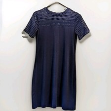 Michael Kors Navy Textured Mini Dress