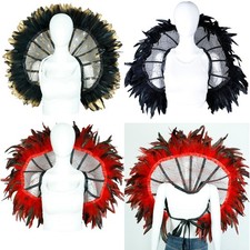 1Pcs Feather Lace Cape Shawl Cloak Shoulder Carnival Masquerade Shawl Dress Up
