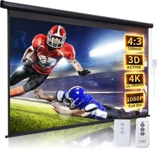 120 Inch Projector Screen Motorized 4:3 HD Electric Rising Screen... 