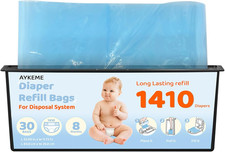 Diaper Pail Refills Bags Compatible with Genie Easy Roll Signature Platium Dia