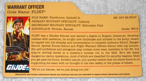2009 Flint - GI Joe file card