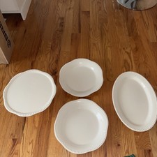 Pottery Barn 4 Pc Serving Set 3 Platters + Ca...