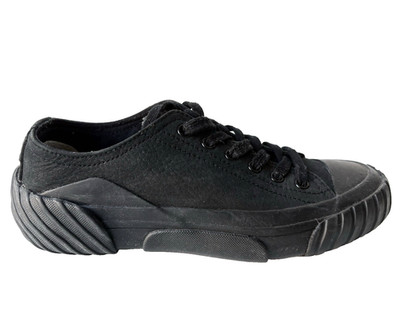 KENZO Women s ALL BLACK Low Top PLATFORM Canvas Tiger SNEAKERS Eur 37 US 7 Exc