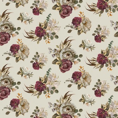 25x110cm schöne Rosenblüten und Ranken, Meterware Patchworkstoff