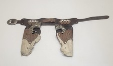 Stevens Cast Iron Pawnee Bill 7.25" Cap Guns And Holster  1940  s
