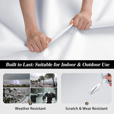 100 Waterproof Canvas Fabric by the Yard 58" W 600D Upholstery Marine Fabric...