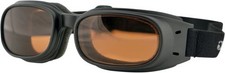 BOBSTER Pistone Nero Occhiali Moto BPIS01A Tinta Ambra BPIS01A