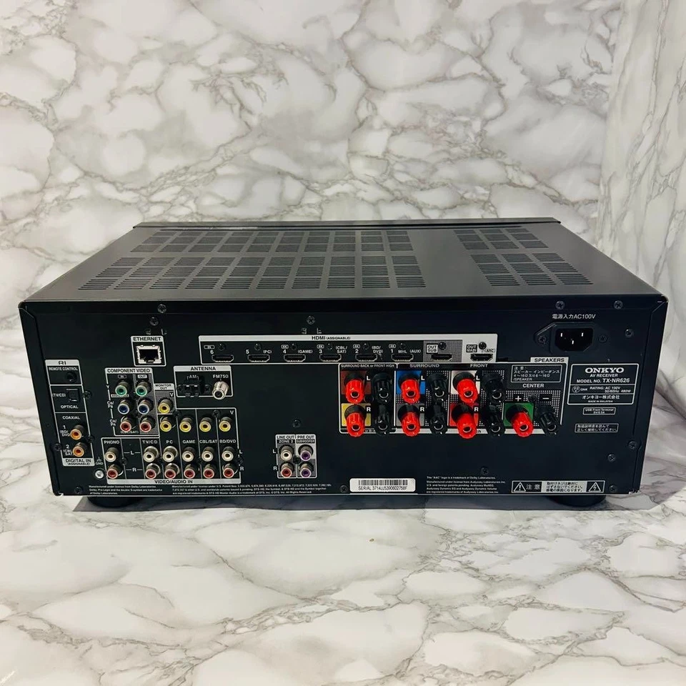 Onkyo TX-NR626 7.2 Ch HDMI 4K WiFi Bluetooth Home Theater Receiver 5Hz～100kHz - Image 4 of 4