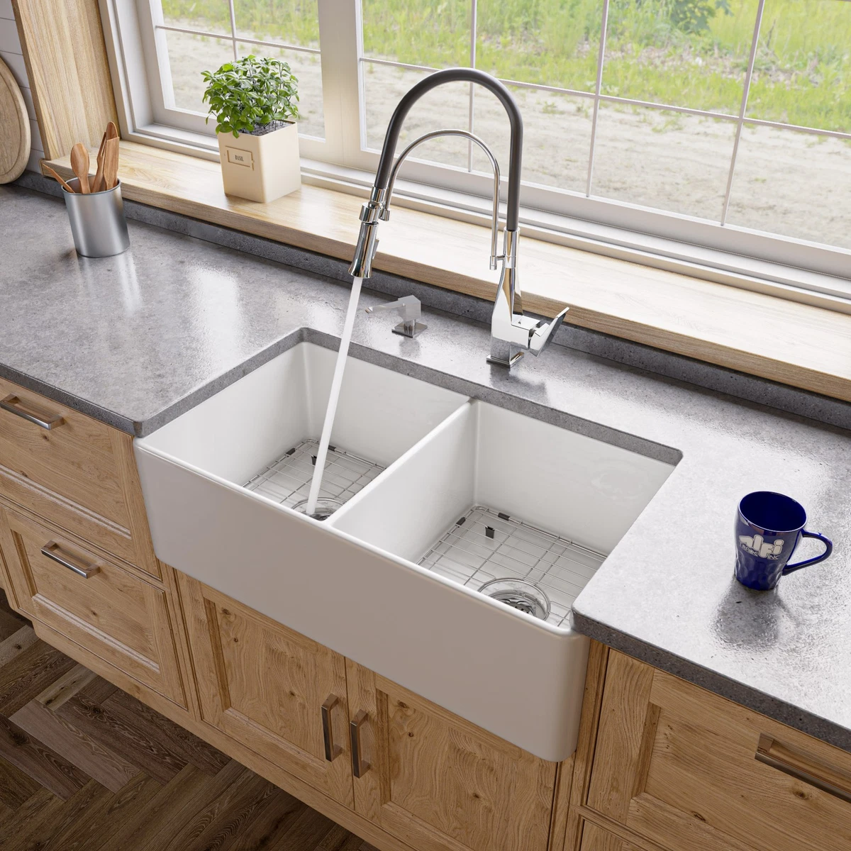 Double Bowl Farmhouse Sink for sale | eBay