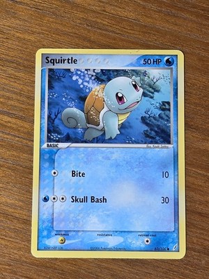 2006 Pokemon Card EX Crystal Guardians Squirtle 63/100 Non Holo