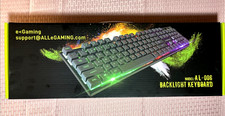e-gaming AL-006 Rainbow LED Effect Keyboard w/Backlight 104 Waterproof Keycaps