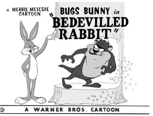 Warner Bros."BEDEVILLED RABBIT" Bugs Bunny Tasmanian Devil Animation Giclee Gift - Picture 1 of 2