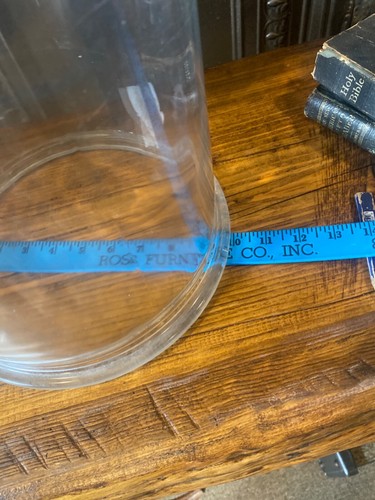 Cubierta de exhibición transparente con cúpula de vidrio de 15-1/2" borde de metal cubierta de vela vintage - Imagen 4 de 9