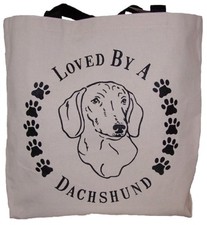 Loved By A Dachshund Tote Bag New MADE IN USA