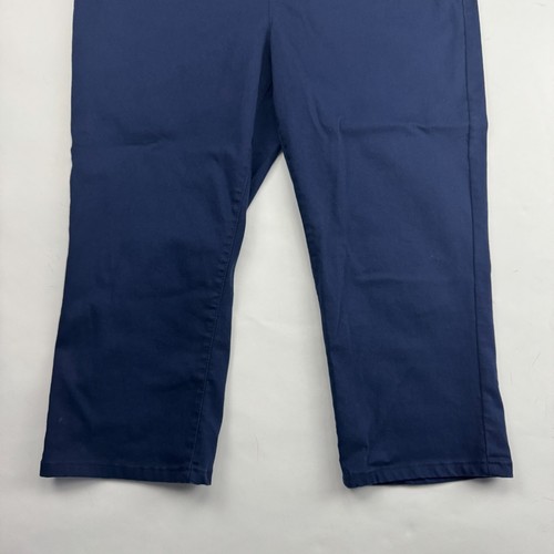 Kim Rogers Blue Capri Pants Pull On Elastic Waist Sz 10 Cotton Polyester Spandex - Picture 4 of 9