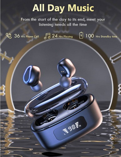 IPX7 WaterProof Wireless Earphone Earbuds for iPhone Samsung Android Bluetooth - Zdjęcie 9 z 17