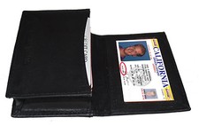 Black Men's Genuine Leather Bifold Wallet 20 Credit Card ID Holder