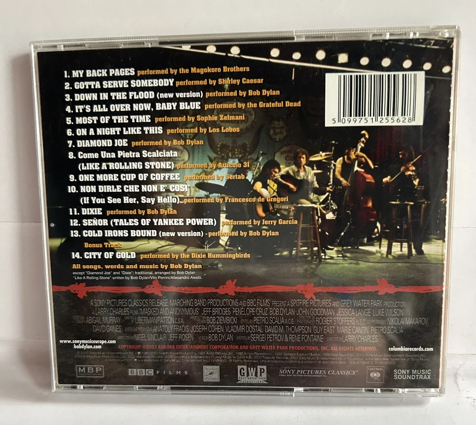 CD Bob Dylan, Los Lobos, Jerry Garcia, a.o. Masked And Anonymous TOP Zustand - Bild 2 von 2