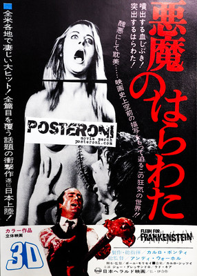 Flesh For Frankenstein 1973 Rare Japanese Chirashi Mini Movie Poster B5 Ebay