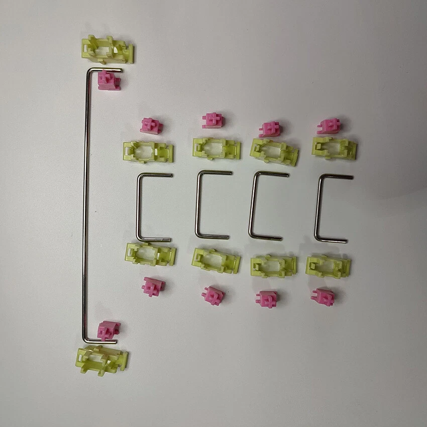 Golden Pink Mechanical Keyboard with Satellite Shaft Design