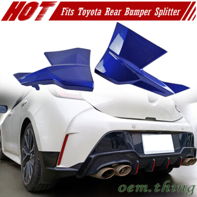 Paint Fits TOYOTA Corolla Auris E210 5D M Type Rear Side Bumper Splitter 18-26