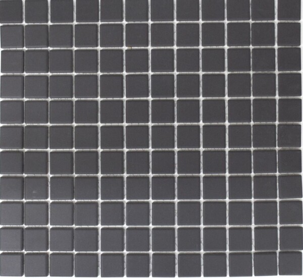 Mosaik Fliese Keramik Schwarz Unglasiert Rutschsicher Duschtasse Bodenfliese ...-image