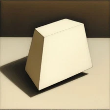 Medium Abstract Painting 2x2 ft. Post-Modernism Geometric Demrin Cubism II NEW