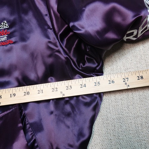 Vintage Ford Motorsport Jacket XL Purple Coors Motorcraft Thunderbird B. Elliott - Picture 10 of 23