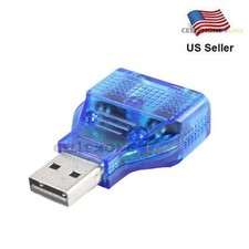 Mouse Keyboard USB A Male to Dual PS/2 Female Connector Adapter