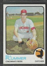 1973 TOPPS # 177 BILL PLUMMER REDS EX/NMT