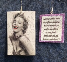 Orecchini leggerissimi glitterati di Gomma Crepla marilyn monroe