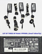 Lot Of 3 Genuine OEM HP 65W 18.5V 3.5A Laptop Adapter PPP009L Small Yellow Tip