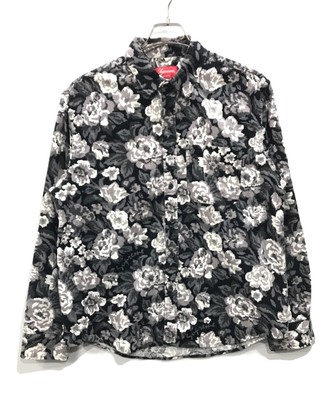 SUPREME Digi floral corduroy shirt Size: S Black Men | eBay