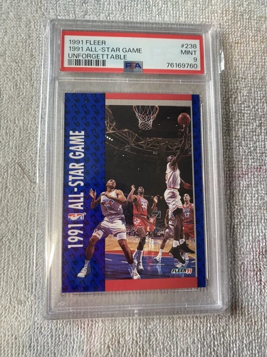 1991 FLEER MICHAEL JORDAN ALL-STAR UNFORGETTABLE CARD#238 PSA 9 MINT BULLS