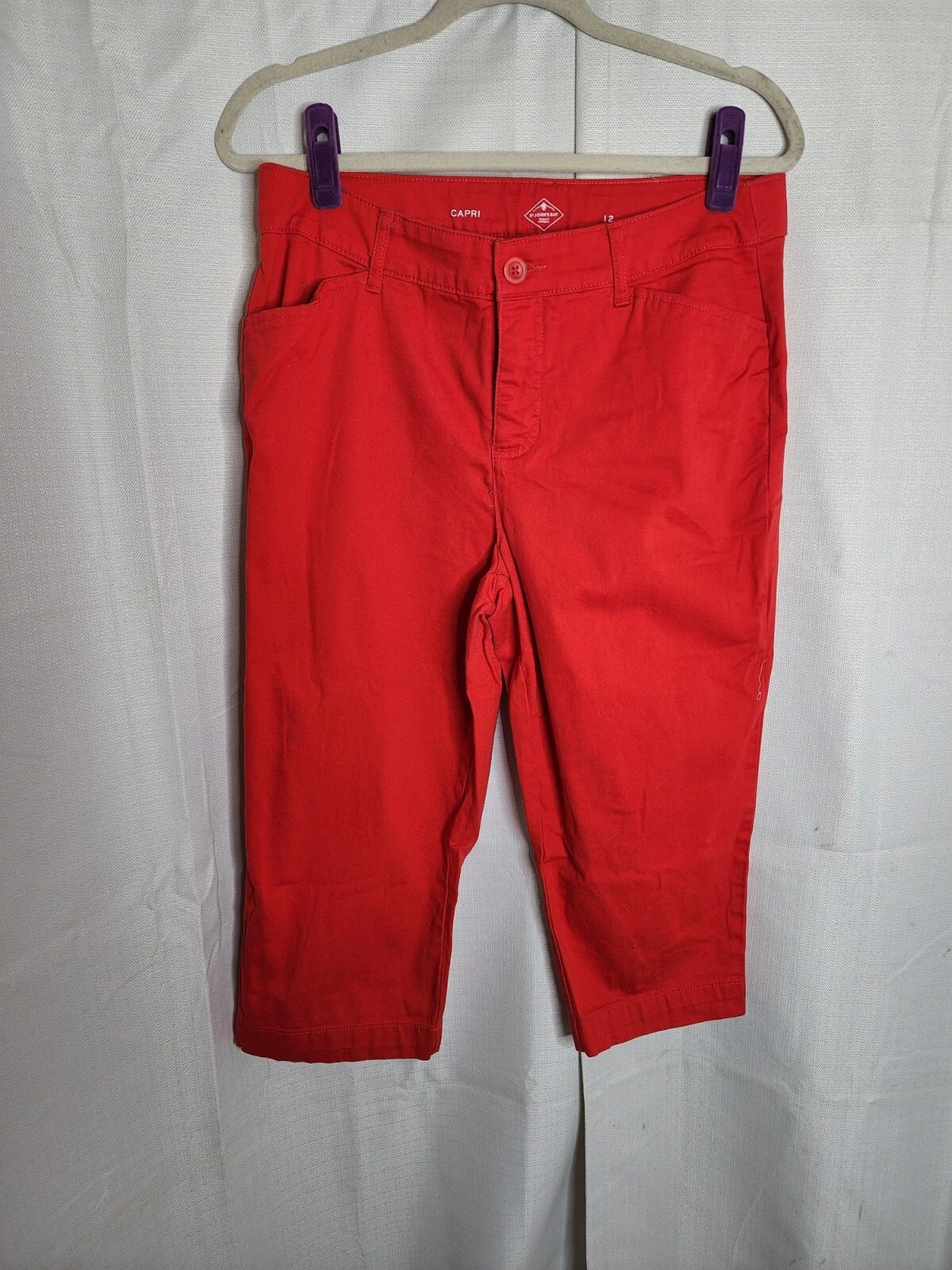 St John's Bay Red Capri Pants Women's Size 12