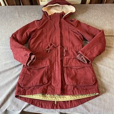 Garage Tran Seasonal Maroon Full Zip Temovable Liner Parka Coat Women M