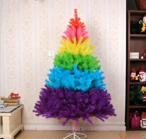 2ft 3ft 5ft 6ft Christmas Tree Undecorated Rainbow Colorful Christmas Tree - Picture 4 of 4