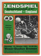 Orig.PRG   U21 European Championship 1982 FINAL   GERMANY - ENGLAND  !!  RARE