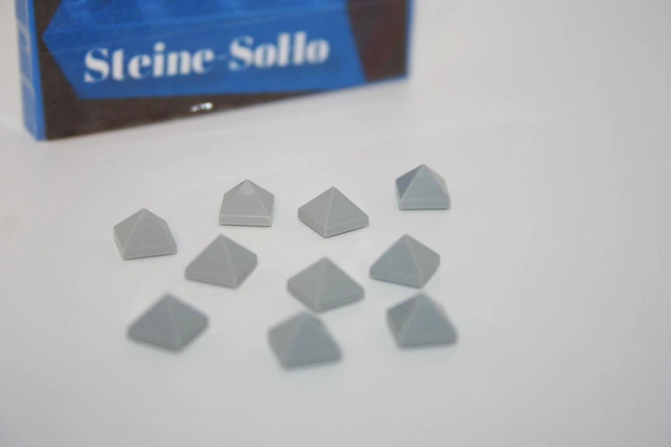 Lego (c) 10x Dachstein 1x1 - hellgrau - Slope Pyramide - 22388 - gray