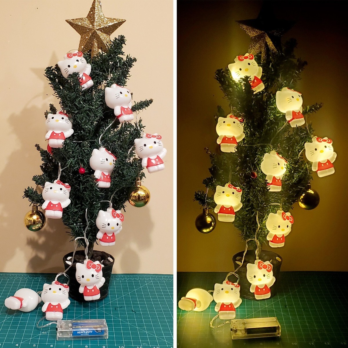 Hello Kitty Christmas lights 🎀 10 Christmas tree rope string
