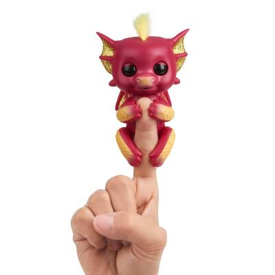 Fingerlings Interactive Baby Dragon Ruby Red & Gold Collectable Pet WowWee 2018